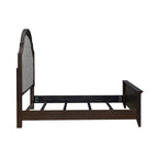 Saddle Brown Upholstered Panel Bed Frame - King & Queen