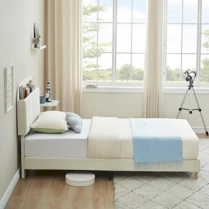 Twin Bed Frames With Velvet Platform Bed Mattress Foundation