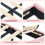 Twin Bed Frames With Velvet Platform Bed Mattress Foundation