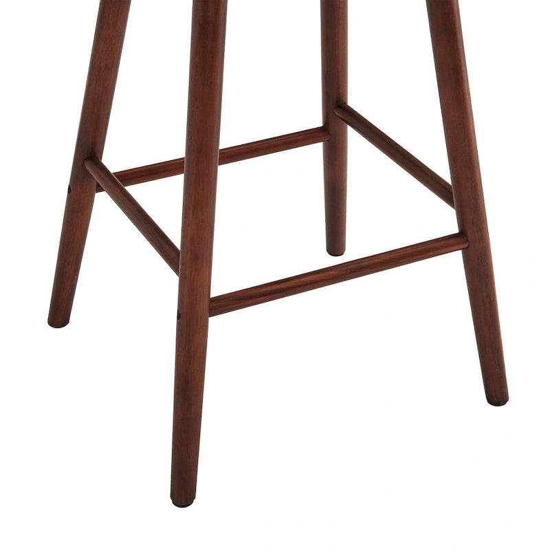 Set of 3 Counter Height Stool 24.in Bar Stools with Solid Wood Frame and Spindle Back for Kitchen Island