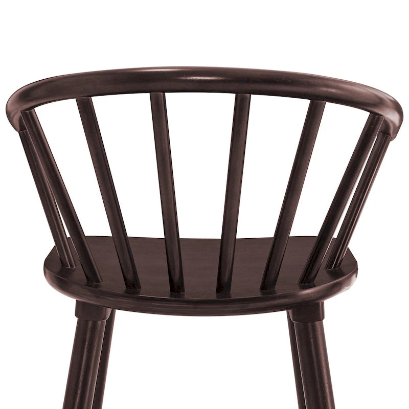 Set of 3 Counter Height Stool 24.in Bar Stools with Solid Wood Frame and Spindle Back for Kitchen Island