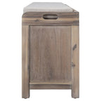 Storage Bench with Removable Basket and 2 Drawers, Fully Assembled Shoe Bench with Removable Cushion