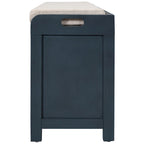 Storage Bench with Removable Basket and 2 Drawers, Fully Assembled Shoe Bench with Removable Cushion