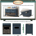 Storage Bench with Removable Basket and 2 Drawers, Fully Assembled Shoe Bench with Removable Cushion