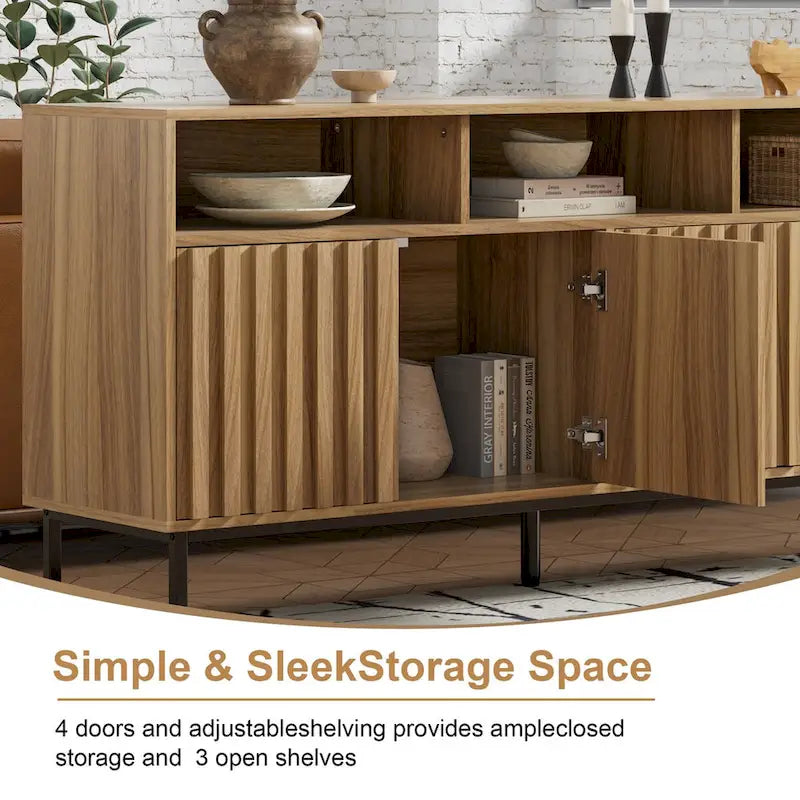 Sideboard Kitchen Buffet Coffee Bar Cabinet Storage Cabinet Server Table Mid Century