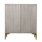 Graywash Textured Geo Contemporary Accent Cabinet