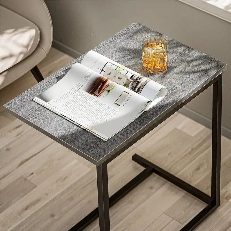 C Shaped End Table 27 inches High - 11.8D x 19.7W x 27H