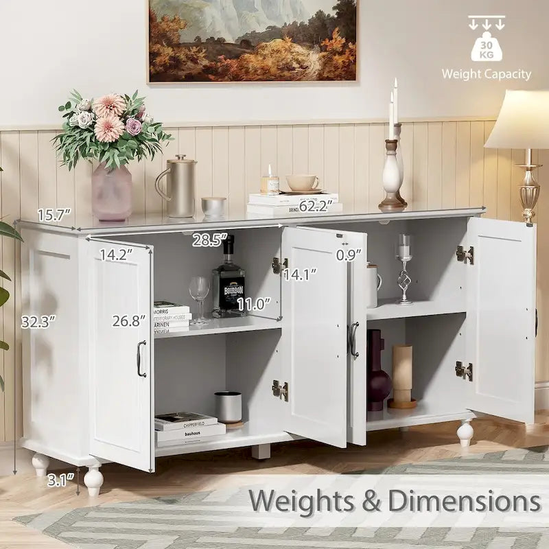 Sideboard Kitchen Buffet Coffee Bar Cabinet Accent Storage Cabinet Server Table