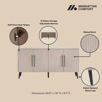 Mid Century Modern 64.6 Inch Sideboard