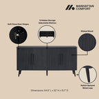 Mid Century Modern 64.6 Inch Sideboard