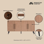 Mid Century Modern 64.6 Inch Sideboard